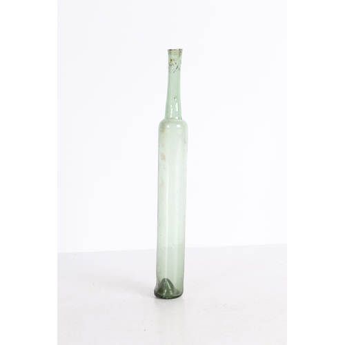 189 - A 18TH CENTURY FRENCH LONG AND THIN CHEMISTS BOTTLE OF UNUSUAL PROPORTIONS. A 18th century French lo... 