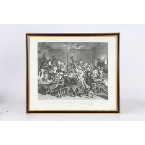 222 - AFTER WILLIAM HOGARTH (1697-1764) EIGHT SATIRICAL ENGRAVINGS. After William Hogarth (1697-1764) Eigh... 