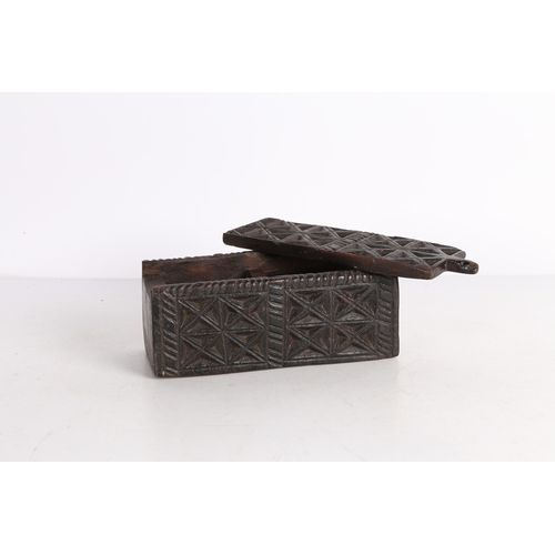 49 - A 20TH CENTURY AFRICAN HARDWOOD SPICE BOX, POSSIBLY SWAHILI. A 20th century African hardwood spice b... 