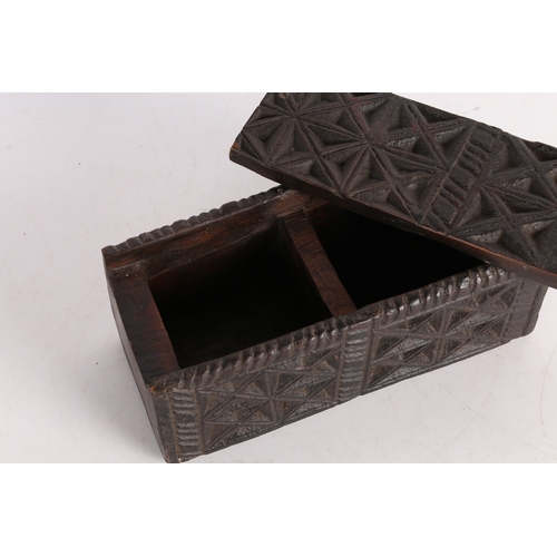 49 - A 20TH CENTURY AFRICAN HARDWOOD SPICE BOX, POSSIBLY SWAHILI. A 20th century African hardwood spice b... 