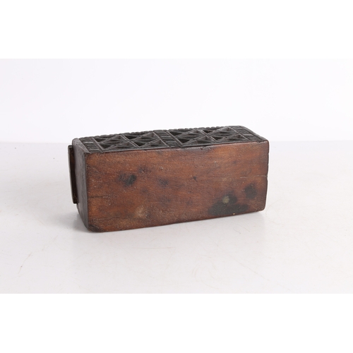 49 - A 20TH CENTURY AFRICAN HARDWOOD SPICE BOX, POSSIBLY SWAHILI. A 20th century African hardwood spice b... 