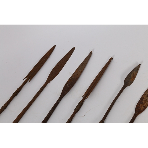 50 - COLLECTION OF AFRICAN TRIBAL SPEARS. A collection of circa late 19th century/early 20th century Afri... 