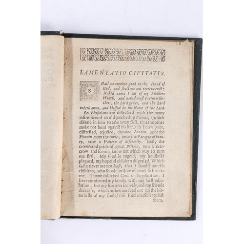 59 - LAMENTATIO CIVITATIS OR LONDONS COMPLAINT AGAINST HER CHILDREN 1665. Lamentatio Civitatis or Londons... 