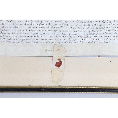 62 - A WILLIAM III LINCOLNSHIRE VELLUM INDENTURE, CIRCA 1700. This indenture on the first day in July in ... 