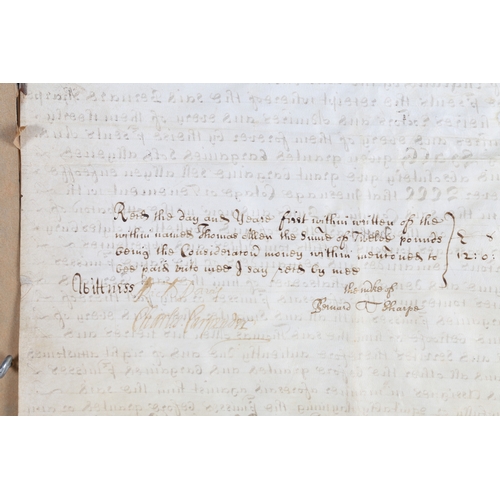 62 - A WILLIAM III LINCOLNSHIRE VELLUM INDENTURE, CIRCA 1700. This indenture on the first day in July in ... 