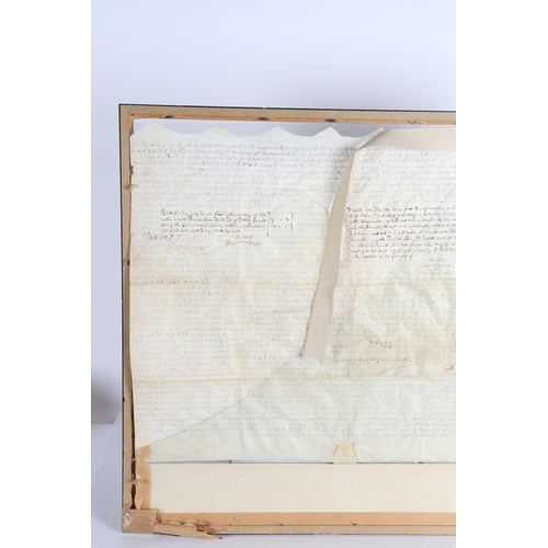 62 - A WILLIAM III LINCOLNSHIRE VELLUM INDENTURE, CIRCA 1700. This indenture on the first day in July in ... 