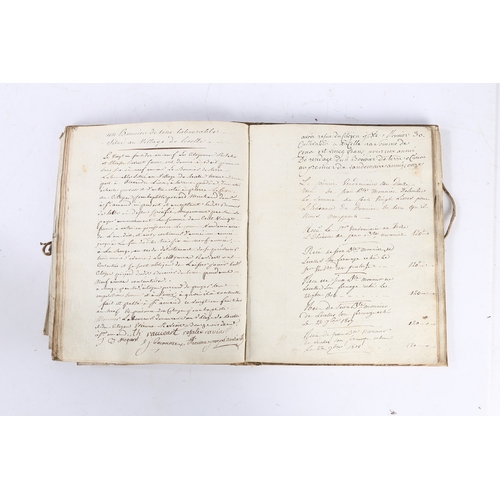 71 - AN INTERESTING MID 18TH CENTURY FRENCH FAMILY DIARY FOR THE RAVIART FAMILY. An Interesting mid 18th ... 