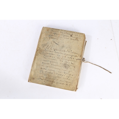 71 - AN INTERESTING MID 18TH CENTURY FRENCH FAMILY DIARY FOR THE RAVIART FAMILY. An Interesting mid 18th ... 