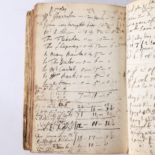 92 - A 17TH/18TH CENTURY HANDWRITTEN BOOK. A 17th/18th century handwritten book, handwritten book appears... 