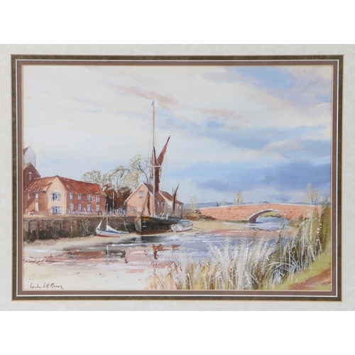 214 - LESLIE LANCELOT HARDY MOORE R.I (BRITISH, 1907-1997) 'RIVER ALDE, SNAPE BRIDGE'. (d) Leslie Lancelot... 