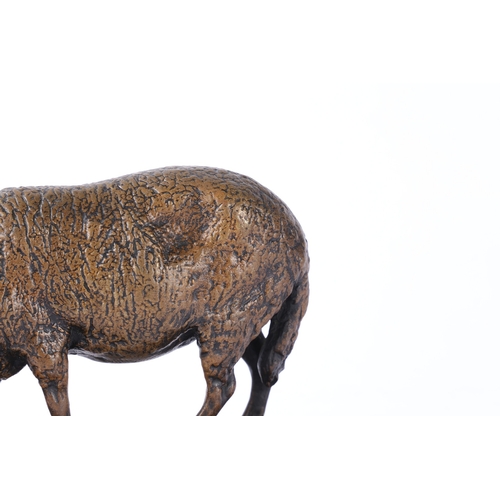 82 - AFTER ROSA BONHEUR, 'MOUTON BROUTANT' (GRAZING SHEEP). a bronze with brown patina, signed 'Rosa B',
... 