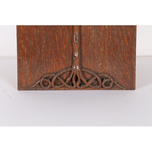 108 - A 19TH CENTURY OAK PANEL. carved with depiction of a fruiting pomegranate tree, 34cm wide, 45cm high... 