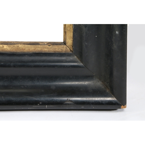 109 - A VICTORIAN EBONISED AND GILT PICTURE FRAME. with gilt slip, 92.5cm wide, 139cm high.