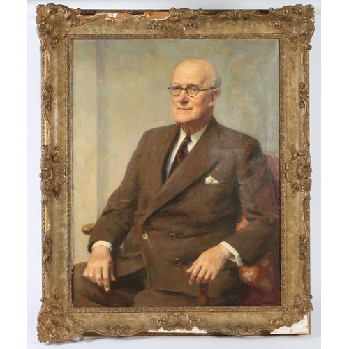 165 - ANTHONY DEVAS, ARA (BRITISH, 1911-1958) PORTRAIT OF A GENT WEARING CIRCULAR SPECTACLES. (d) Anthony ... 