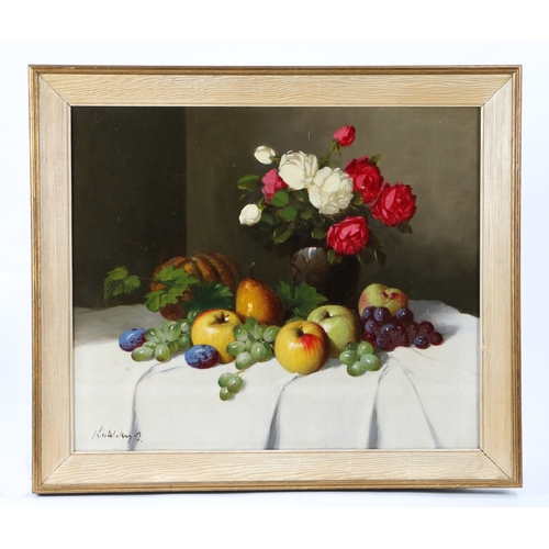 170 - F KITELSKI (HUNGARIAN, 20TH CENTURY) STILL LIFE. F Kitelski (Hungarian, 20th Century) 
Still Life 
s... 