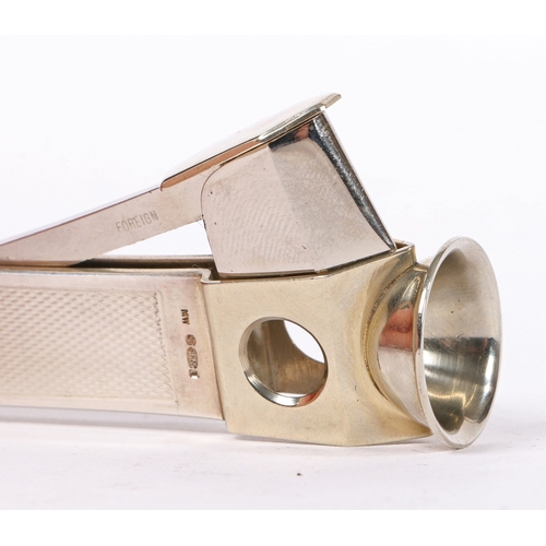 291 - A LARGE SILVER CIGAR CUTTER, C.1940, MAKER M WACHENHEIMER & CO LTD. A large Silver cigar cutter, c.1... 