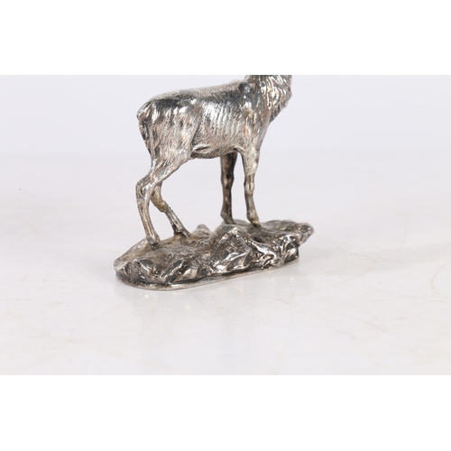 295 - A 19TH CENTURY 'WMF' SILVER PLATED MODEL OF A STAG. A 19th century 'WMF' silver plated model of a st... 