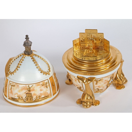 305 - THEO FABERGE 'THE PETERHOF EGG' FROM THE ST PETERSBURG COLLECTION. Theo Faberge 'The Peterhof Egg' f... 