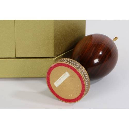 306 - THEO FABERGE COCOBOLO WOOD ''SCRIBES EGG''. Theo Faberge Cocobolo wood ''Scribes Egg'' limited editi... 