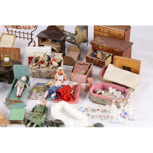 326 - A 19TH CENTURY DOLLS HOUSE. The apex roof with a four chimney stack above a red body with two window... 