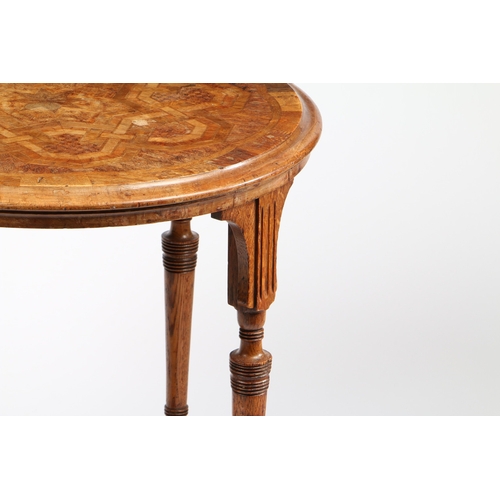 350 - A 19TH CENTURY NEW ZEALAND SPECIMEN PARQUETRY CIRCULAR OCCASIONAL TABLE. The geometric inlaid top by... 