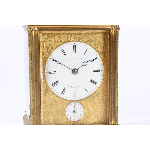 376 - A LATE 19TH CENTURY FRENCH PETIT SONNERIE CARRIAGE CLOCK WITH PUSH REPEAT & ALARM. THE MOVEMENT SIGN... 