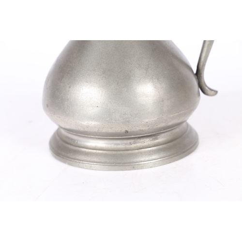 122 - AN UNCOMMON LATE 19TH CENTURY PEWTER BIRMINGHAM MADE SO-CALLED WEST COUNTRY MEASURE, QUART CAPACITY.... 