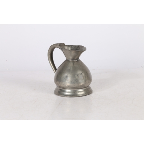 125 - AN UNCOMMON LATE 19TH CENTURY PEWTER BIRMINGHAM MADE SO-CALLED WEST COUNTRY MEASURE, HALF-PINT CAPAC... 