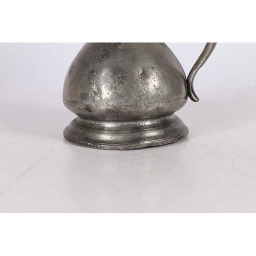 133 - AN UNCOMMON LATE 19TH CENTURY PEWTER BIRMINGHAM MADE SO-CALLED WEST COUNTRY MEASURE, PINT CAPACITY. ... 