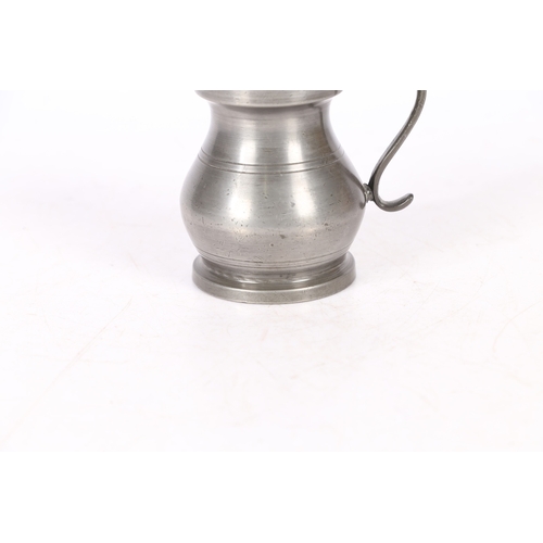 69 - A VICTORIAN PEWTER IMPERIAL HALF-PINT DOME-LIDDED BULBOUS MEASURE, EDINBURGH, CIRCA 1870. Cast touch... 