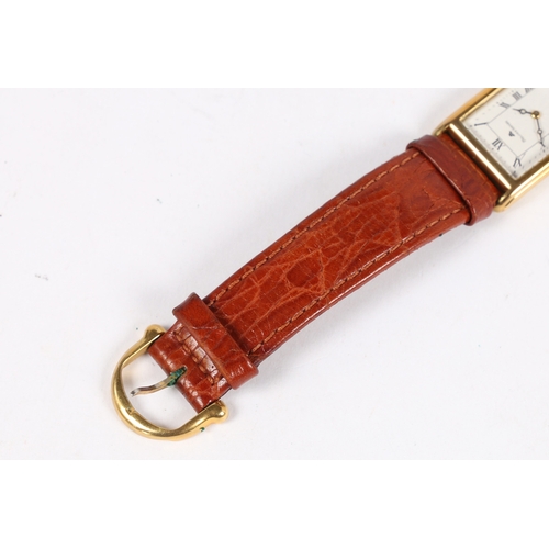 102 - A MAURICE LACROIX GENTLEMAN'S GILT WRISTWATCH. Ref. 58955, the signed white engine turned effect dia... 