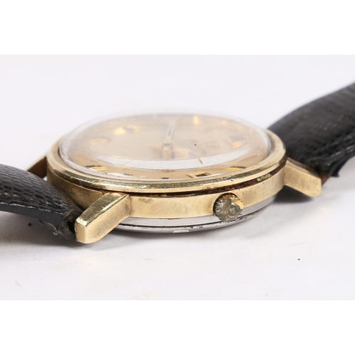 117 - AN OMEGA CONSTELLATION ROLLED GOLD GENTLEMAN'S WRISTWATCH. CASE NO. 25729XXX, circa 1956, the signed... 