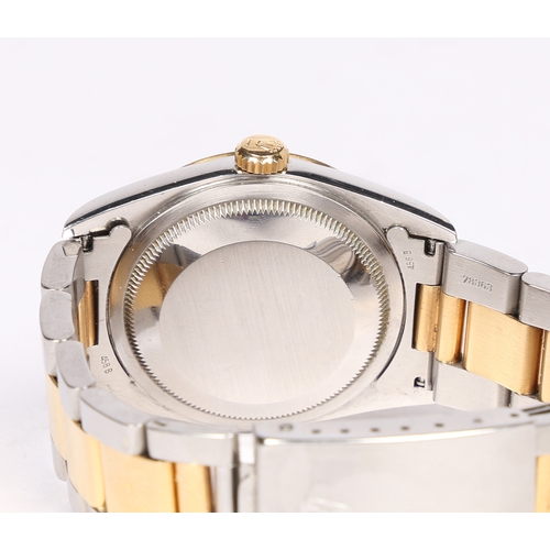 133 - A ROLEX DATEJUST BI-METAL GENTLEMAN'S WRISTWATCH. model no. 16233, cade no. W688XXX, circa 1995, the... 