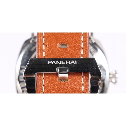 137 - A PANERAI RADIOMIR BLACK SEAL GENTLEMAN'S STAINLESS STEEL WRISTWATCH. ref. PAM00210, the signed blac... 