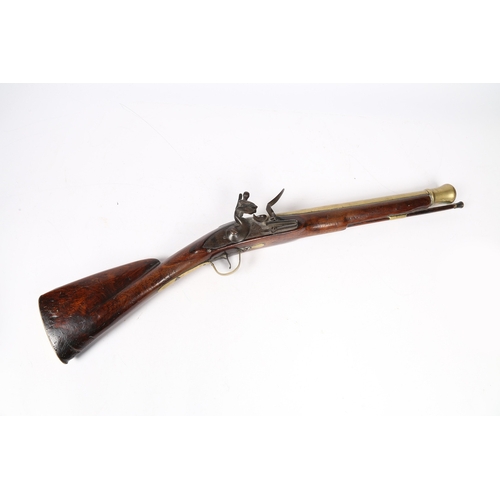 173 - A FINE EARLY 19TH CENTURY FLINTLOCK BLUNDERBUSS, SIGNED BUCKMASTER, ENGLISH. Lock signed 'BUCKMASTER... 