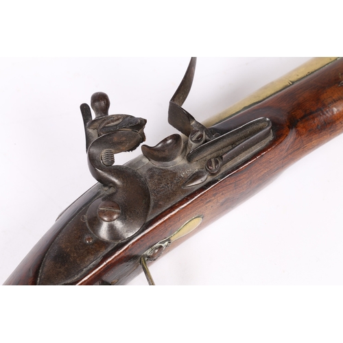 173 - A FINE EARLY 19TH CENTURY FLINTLOCK BLUNDERBUSS, SIGNED BUCKMASTER, ENGLISH. Lock signed 'BUCKMASTER... 