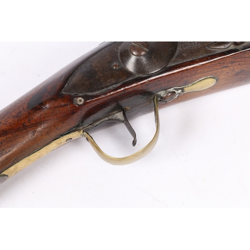 173 - A FINE EARLY 19TH CENTURY FLINTLOCK BLUNDERBUSS, SIGNED BUCKMASTER, ENGLISH. Lock signed 'BUCKMASTER... 