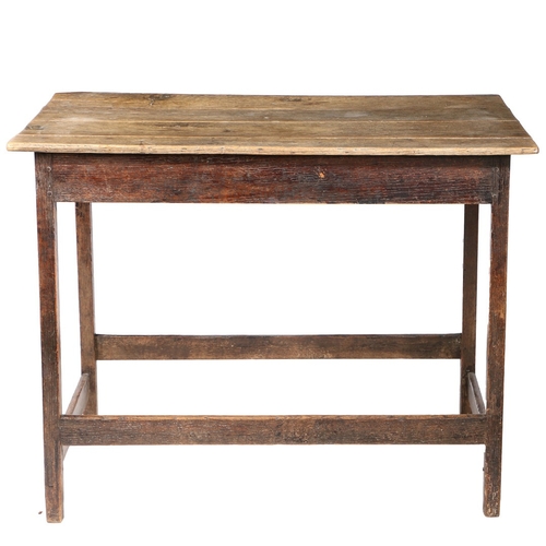 221 - AN EARLY 18TH CENTURY OAK CENTRE TABLE, ENGLISH/WELSH, CIRCA 1700-40. The rectangular top of four bo... 