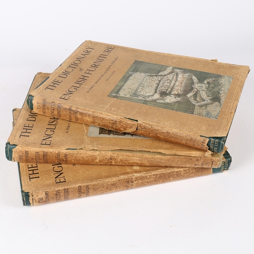 431 - MACQUIOD (PERCEY) & EDWARDS (RALPH), DICTIONARY OF ENGLISH FURNITURE, VOLS, I-III. First Edition, Co... 