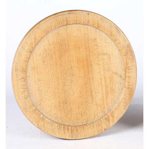 93 - TWO 18TH CENTURY SYCAMORE PLATES OR PLATTERS, ENGLISH. One with a relatively flat rim and straight e... 