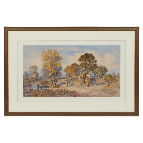 107 - JOHN JOSEPH COTMAN (BRITISH, 1814-1878). Whitlingham Lane, Norwich'
 signed and dated 1875 (lower ri... 