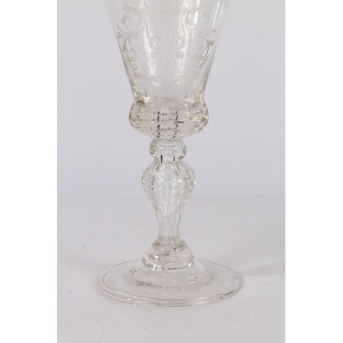 An Early To Mid 18th Century Bohemian Goblet Of Large Form. Circa 1725 