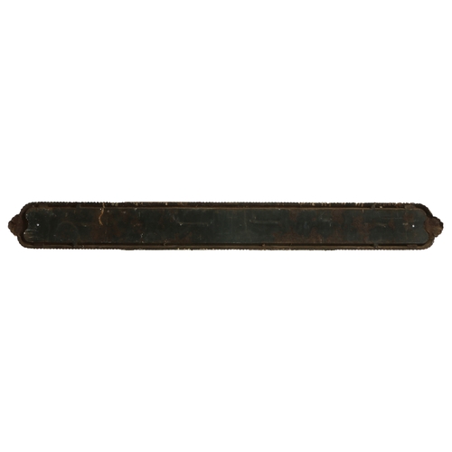 274 - A VICTORIAN SCROLL CAST IRON STREET SIGN 'UPPER TRINITY STREET'. of rectangular form, painted in whi... 