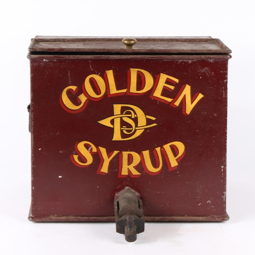 291 - A LARGE 19TH CENTURY TOLEWARE SHOP ADVERTISING GOLDEN SYRUP DISPENSER. Complete with original dispen... 