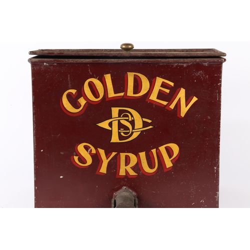 291 - A LARGE 19TH CENTURY TOLEWARE SHOP ADVERTISING GOLDEN SYRUP DISPENSER. Complete with original dispen... 