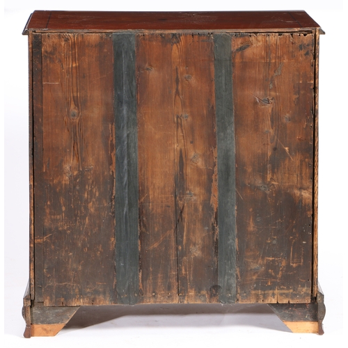 40 - A GEORGE III MAHOGANY CHEST OF DRAWERS OF SMALL PROPORTIONS. having a rectangular top raised on four... 