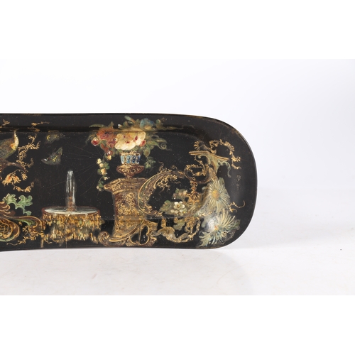 103 - A 19TH CENTURY PAPIER MACHÉ SNUFFER-TRAY, BY JENNENS & BETTRIDGE, LONDON, (FL.1816-1870), circa 1850... 