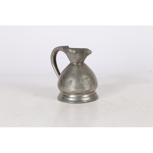 120 - AN UNCOMMON LATE 19TH CENTURY PEWTER BIRMINGHAM MADE SO-CALLED WEST COUNTRY MEASURE, HALF-PINT CAPAC... 