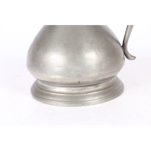 131 - AN UNCOMMON LATE 19TH CENTURY PEWTER BIRMINGHAM MADE SO-CALLED WEST COUNTRY MEASURE, QUART CAPACITY.... 