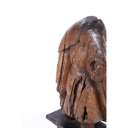 207 - A 15TH/16TH CENTURY CARVED FIGURE, POSSIBLY LIME WOOD. Lacking head and limbs, the body with open ca... 